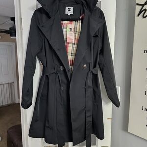 NWTS! WOMENS TRENCH COAT WATER RESISTANT DOUBLE BREASTED PEACOCK COAT!SIZE SMALL